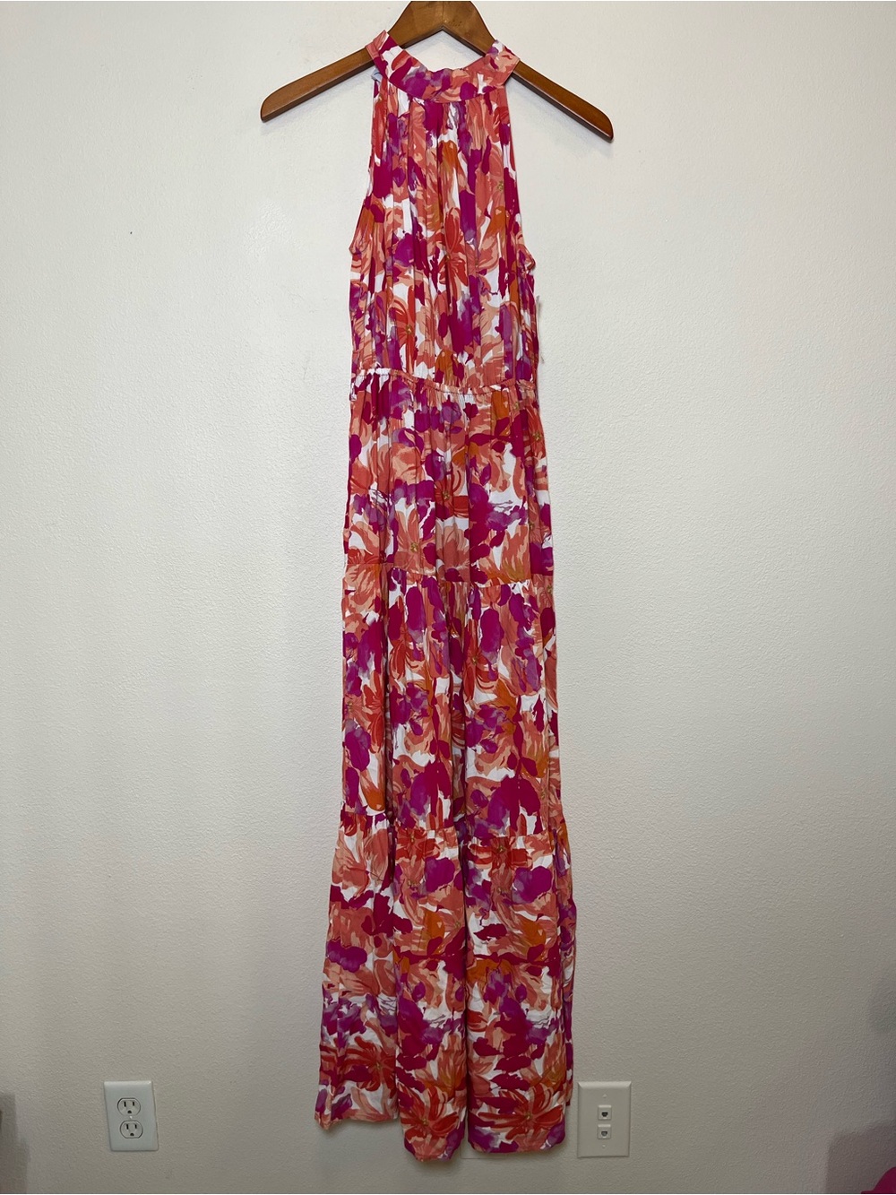 Petal & Pup Floral Maxi Dress in Pink, Orange, White NWT